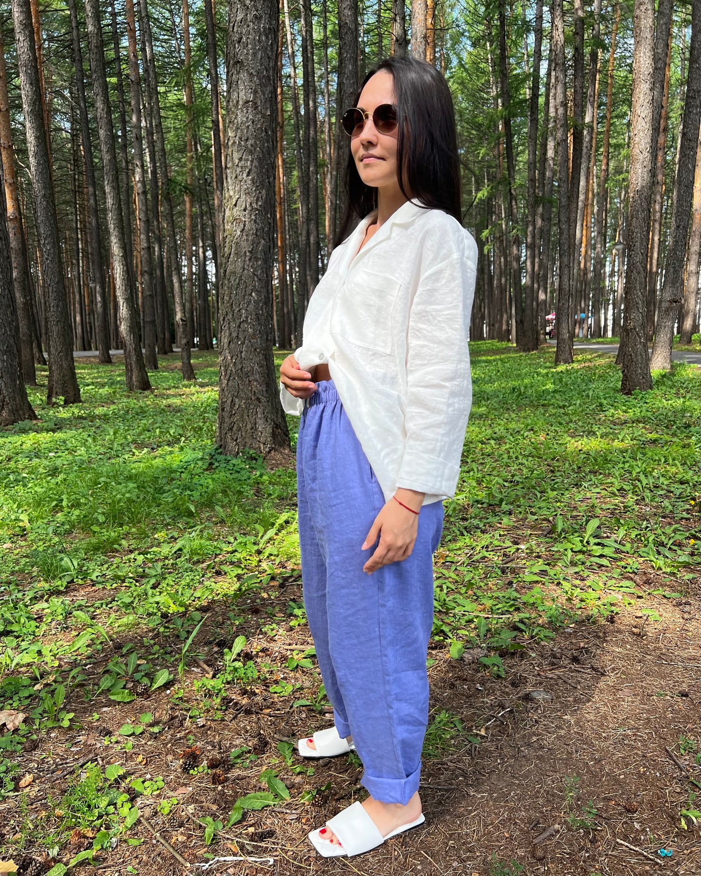 P A N T S 100% washed linen | very peri