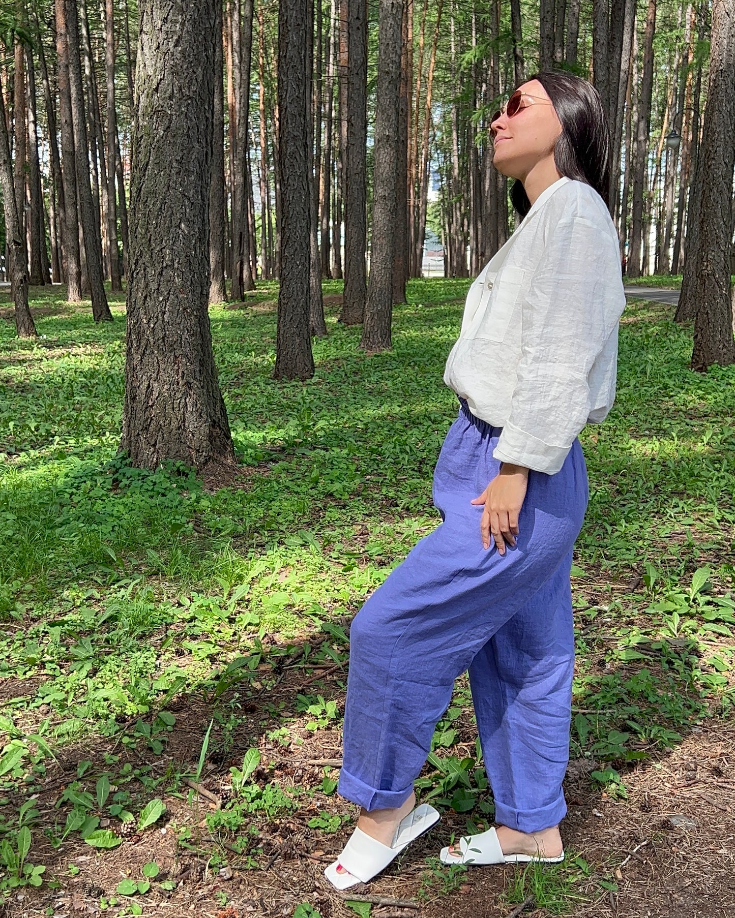 P A N T S 100% washed linen | very peri