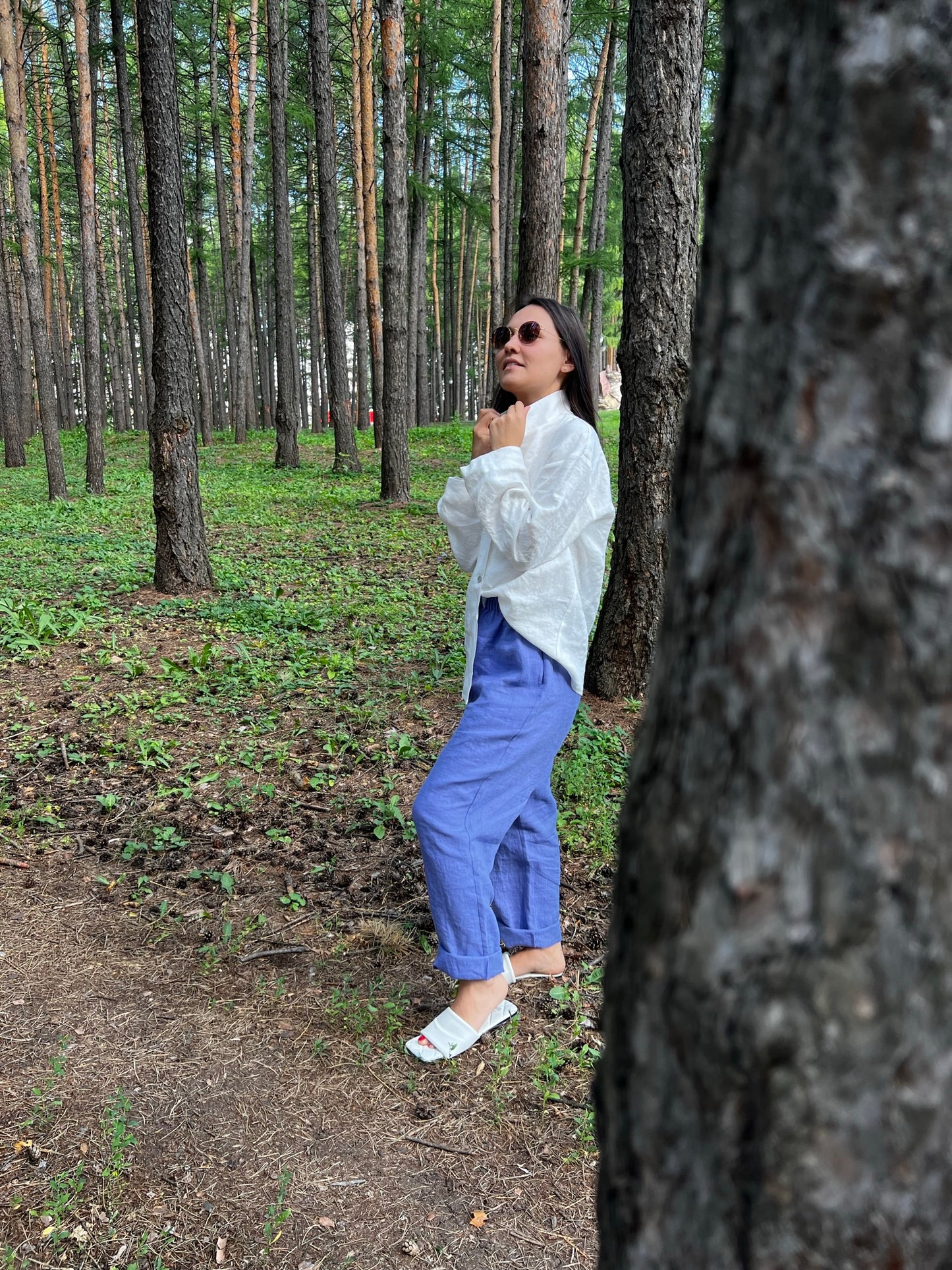 P A N T S 100% washed linen | very peri