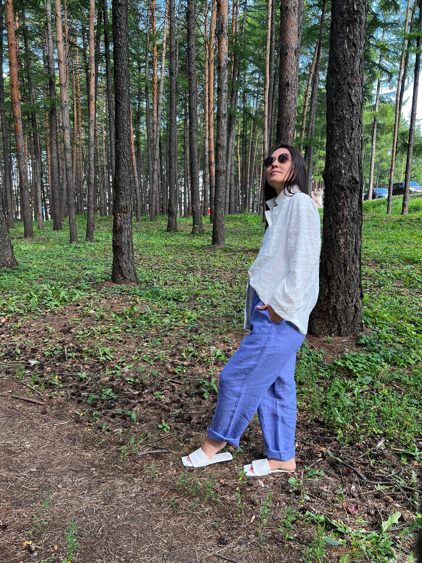 P A N T S 100% washed linen | very peri