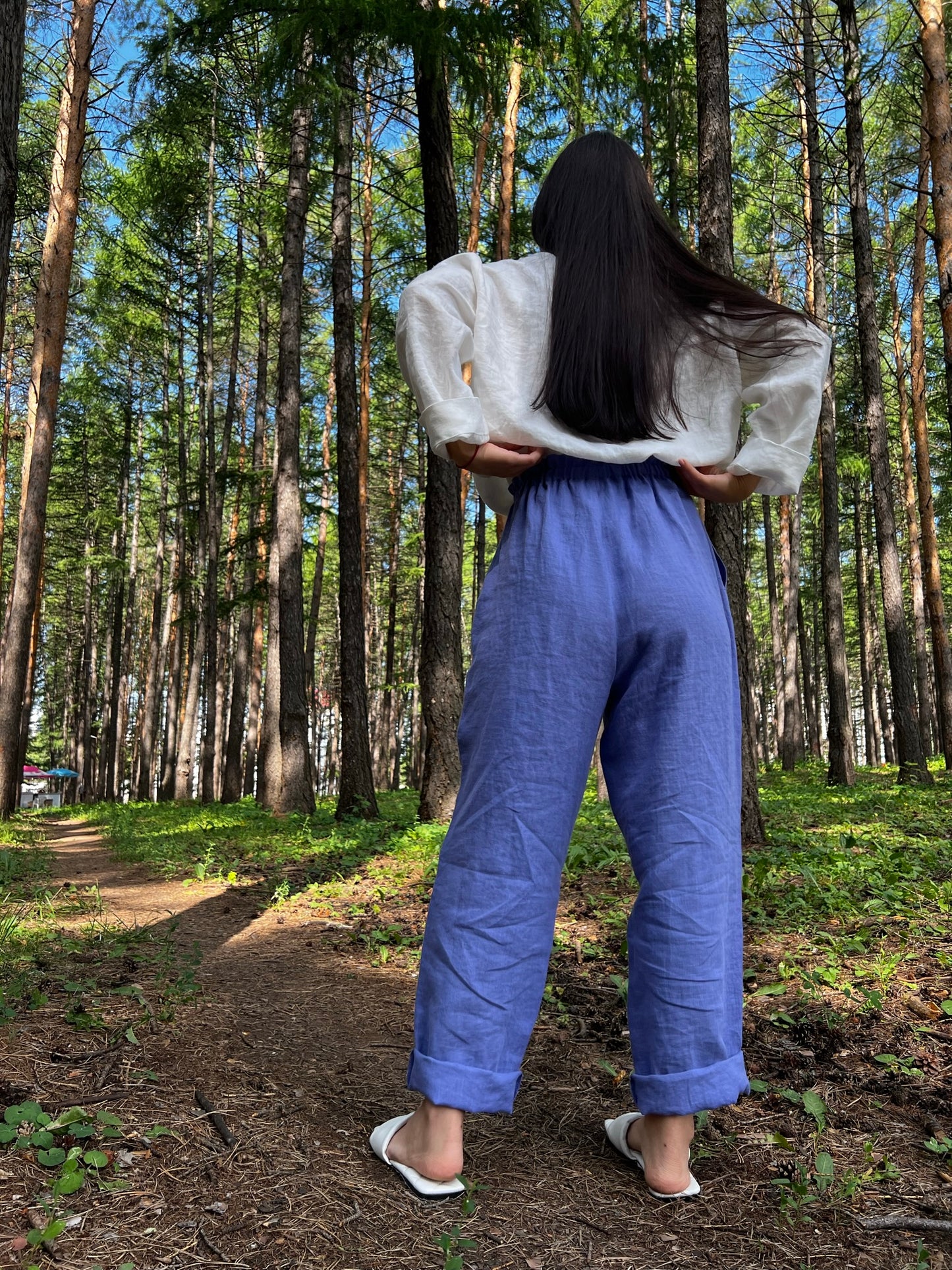 P A N T S 100% washed linen | very peri