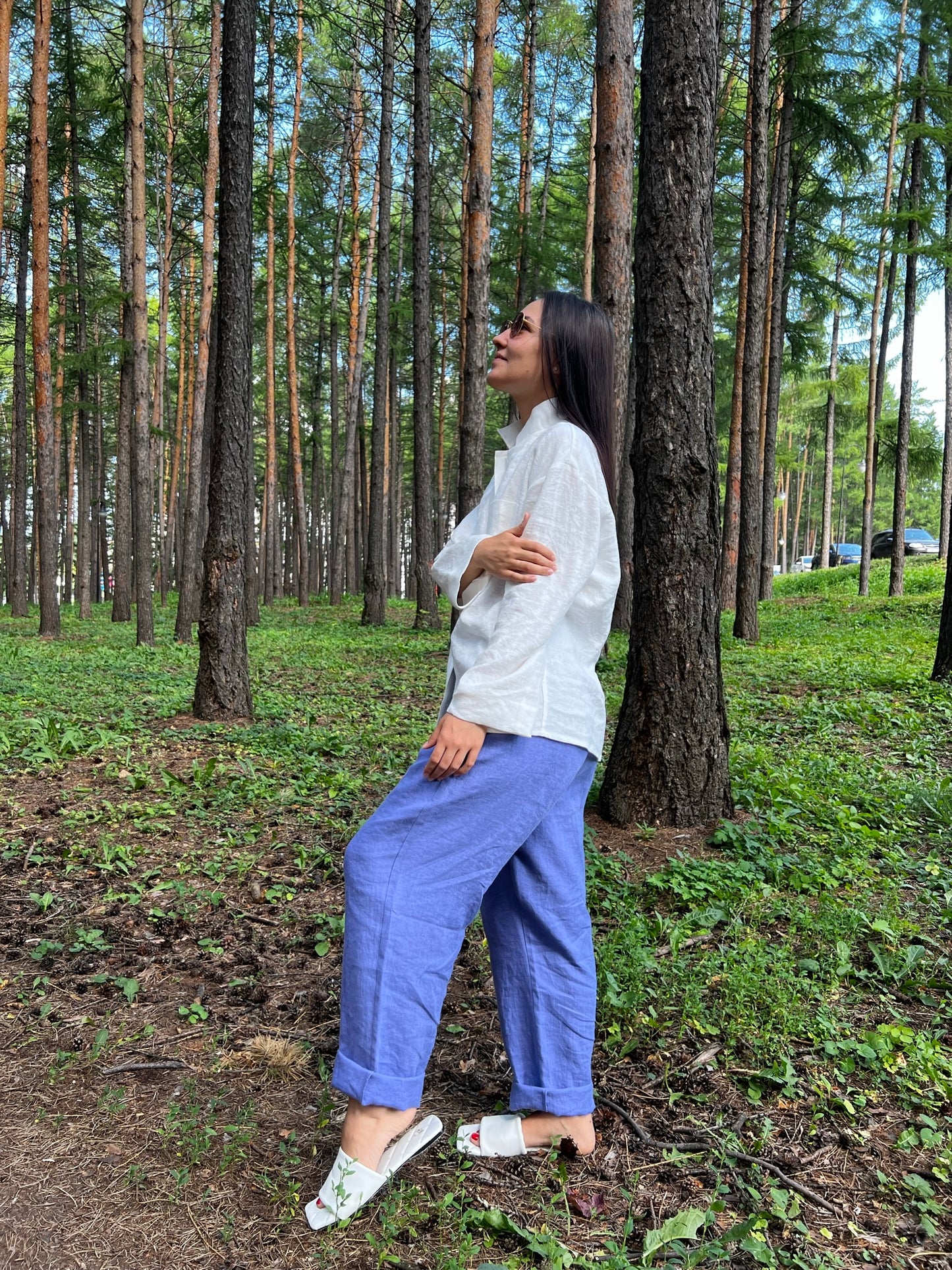 P A N T S 100% washed linen | very peri