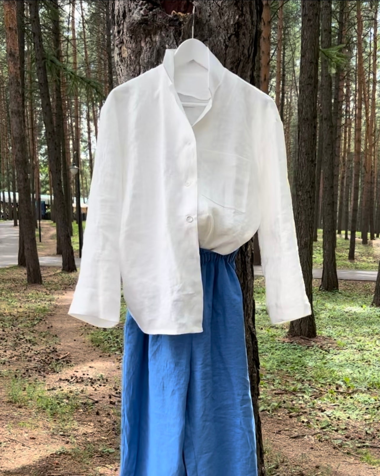 S H I R T 100 %washed linen | long sleeve | white