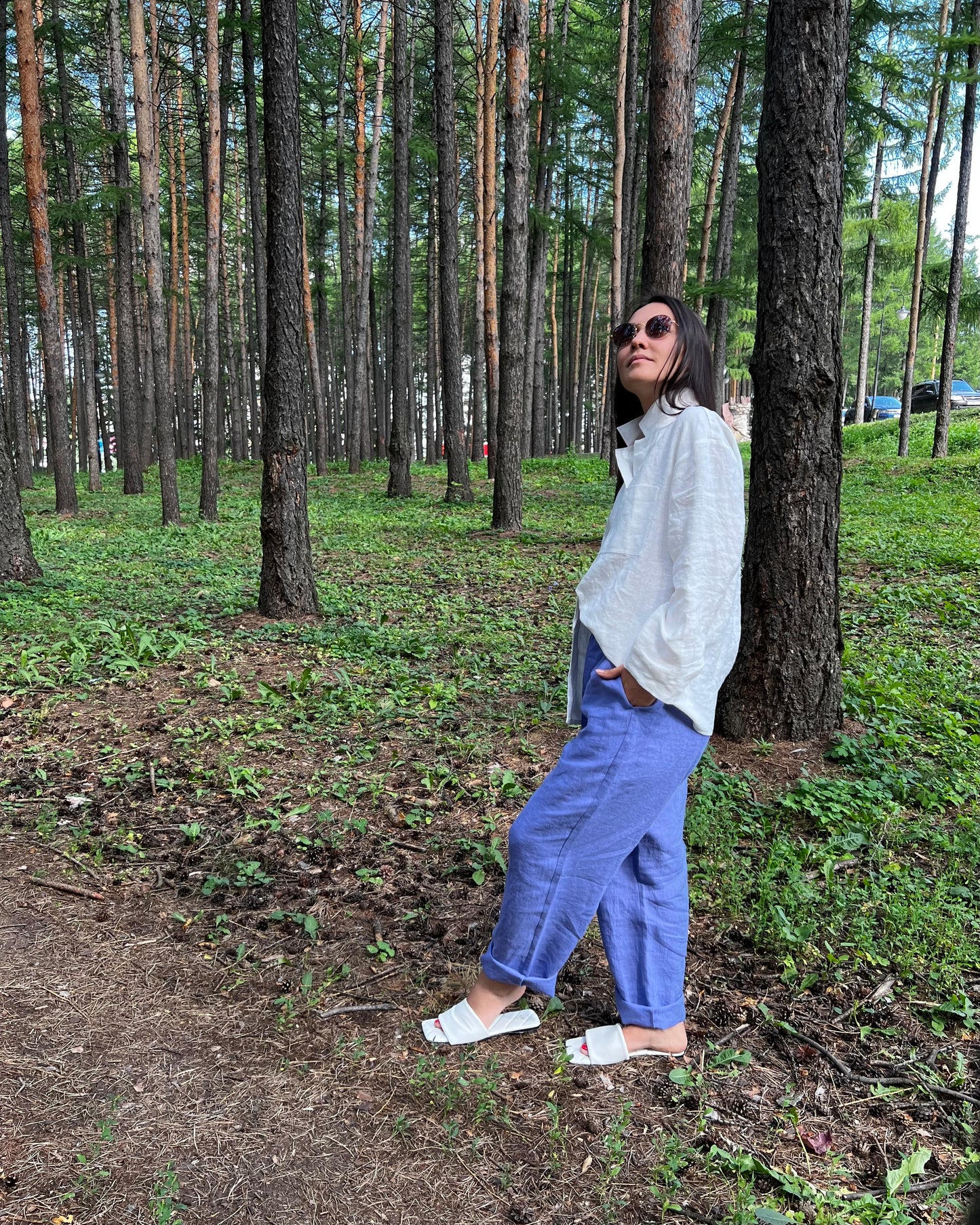 S H I R T 100 %washed linen | long sleeve | white