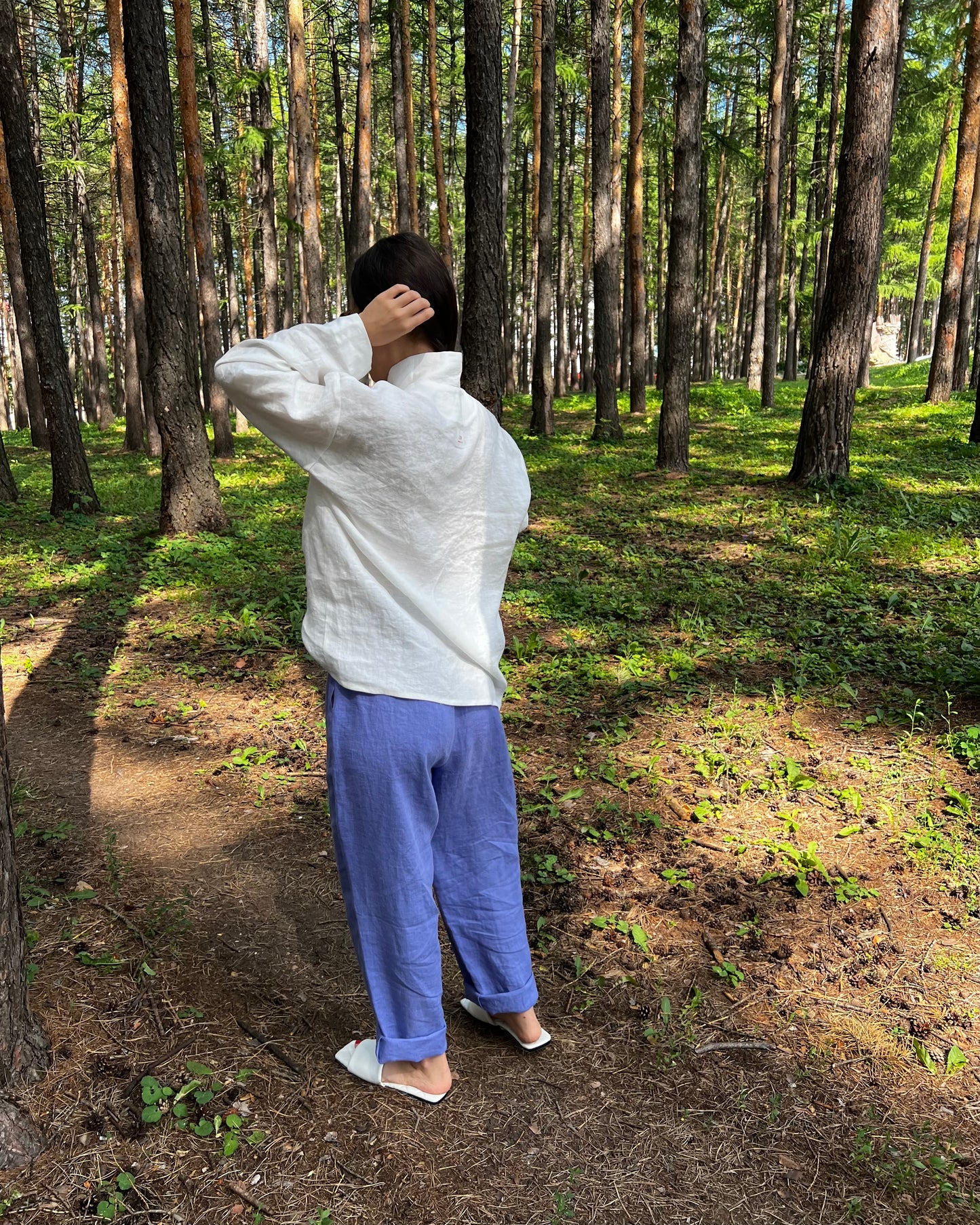 S H I R T 100 %washed linen | long sleeve | white
